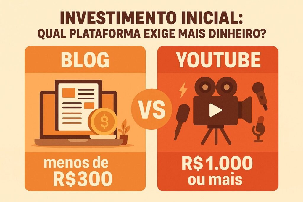 Comparação visual dos custos iniciais destacando as diferenças de investimento.
