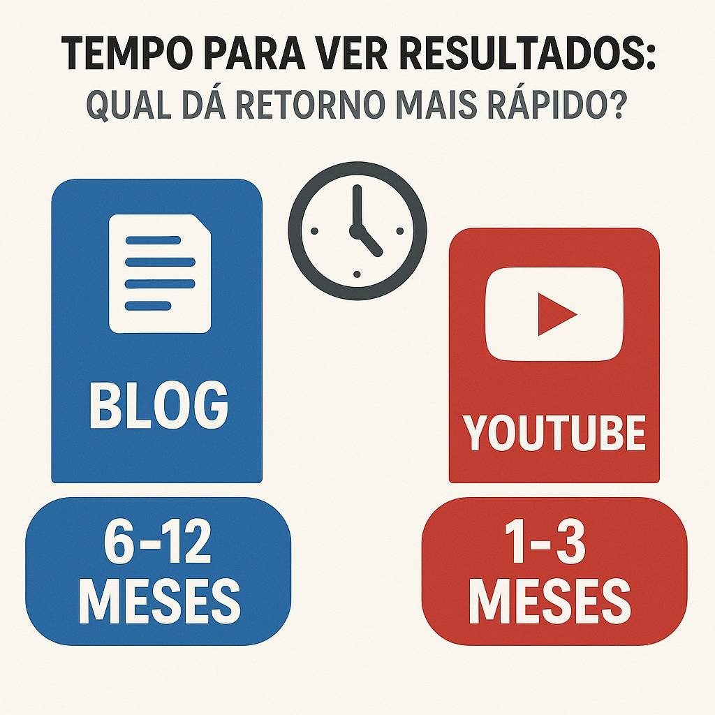 Tempo para ver resultados: comparativo visual, mostrando qual oferece retorno mais rápido em 2025.