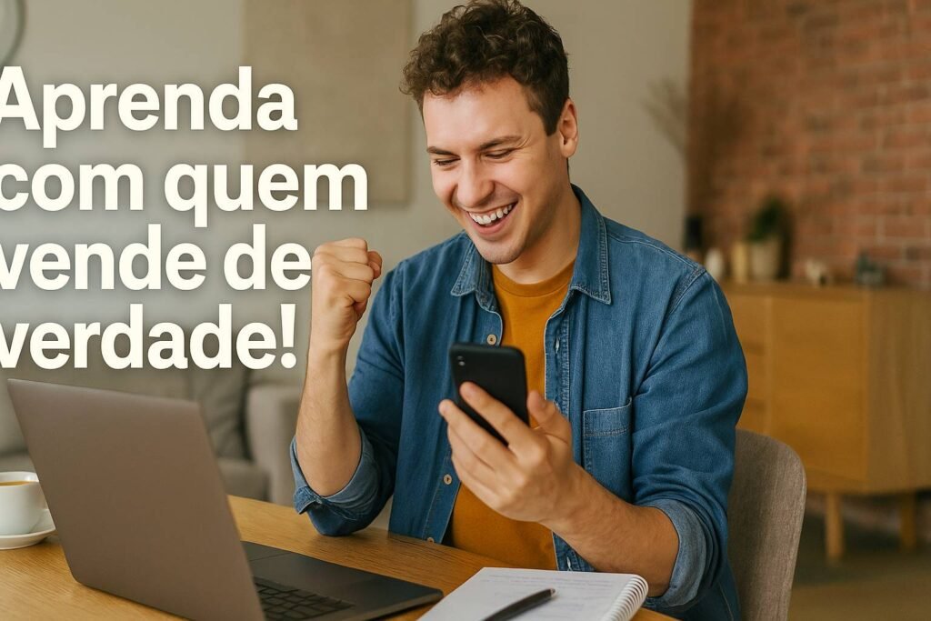Especialista feliz com o resultado no anuncio pago