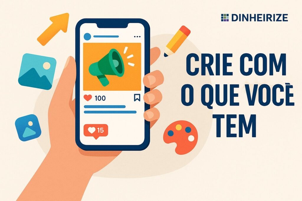 Criação prática com Design de Posts que Engajam direto do celular.